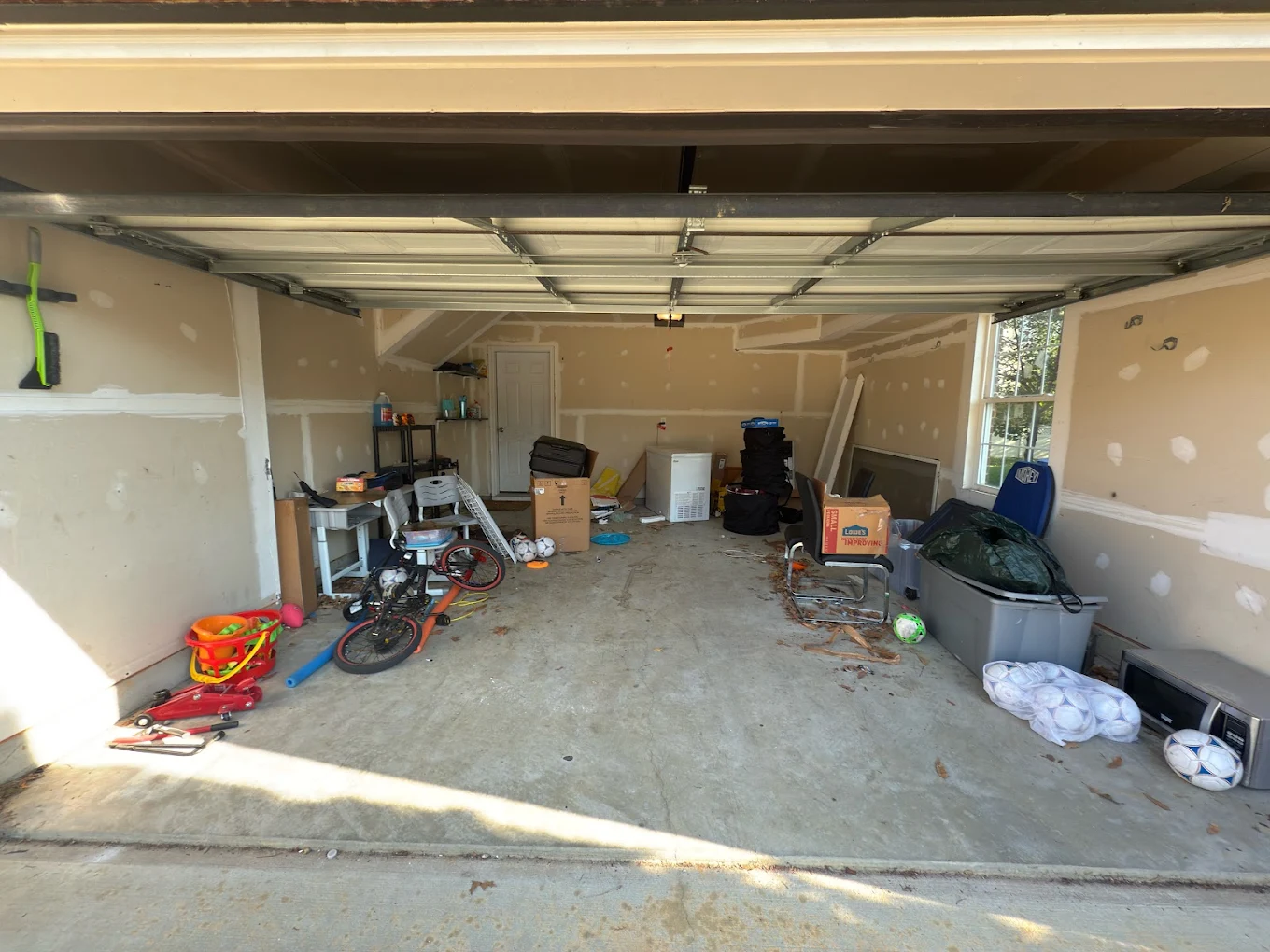 Mid-progress garage junk removal